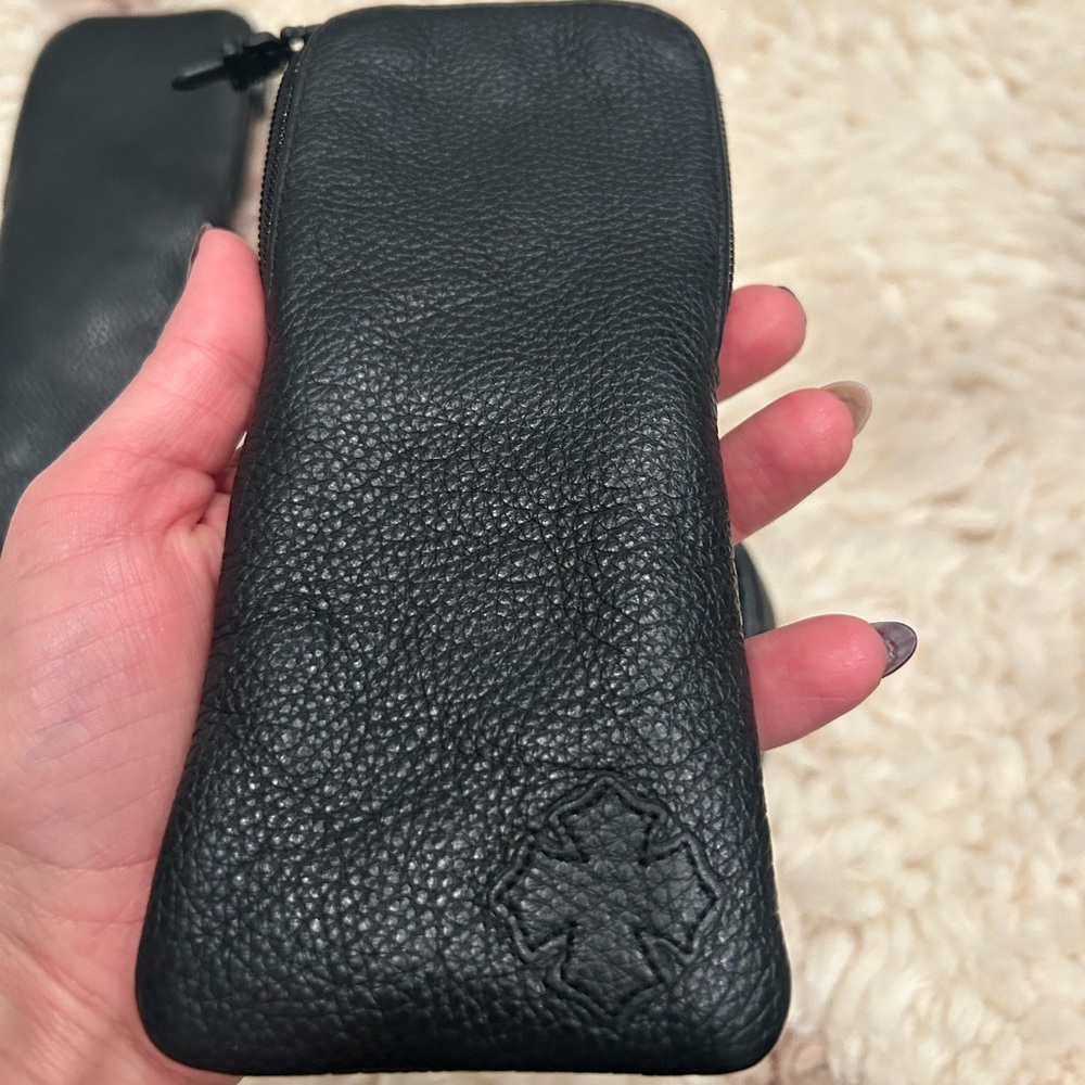 Brand new chrome heart sunglasses case